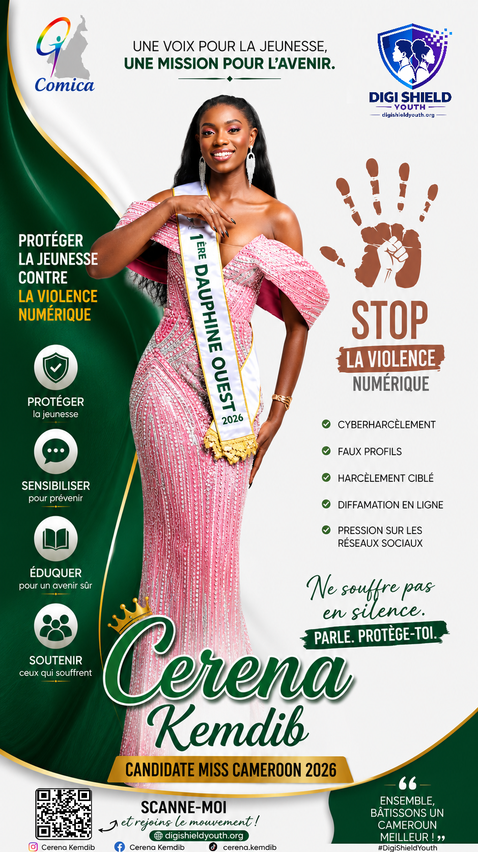 Campagne Digi Shield Youth avec Cerena Kemdib