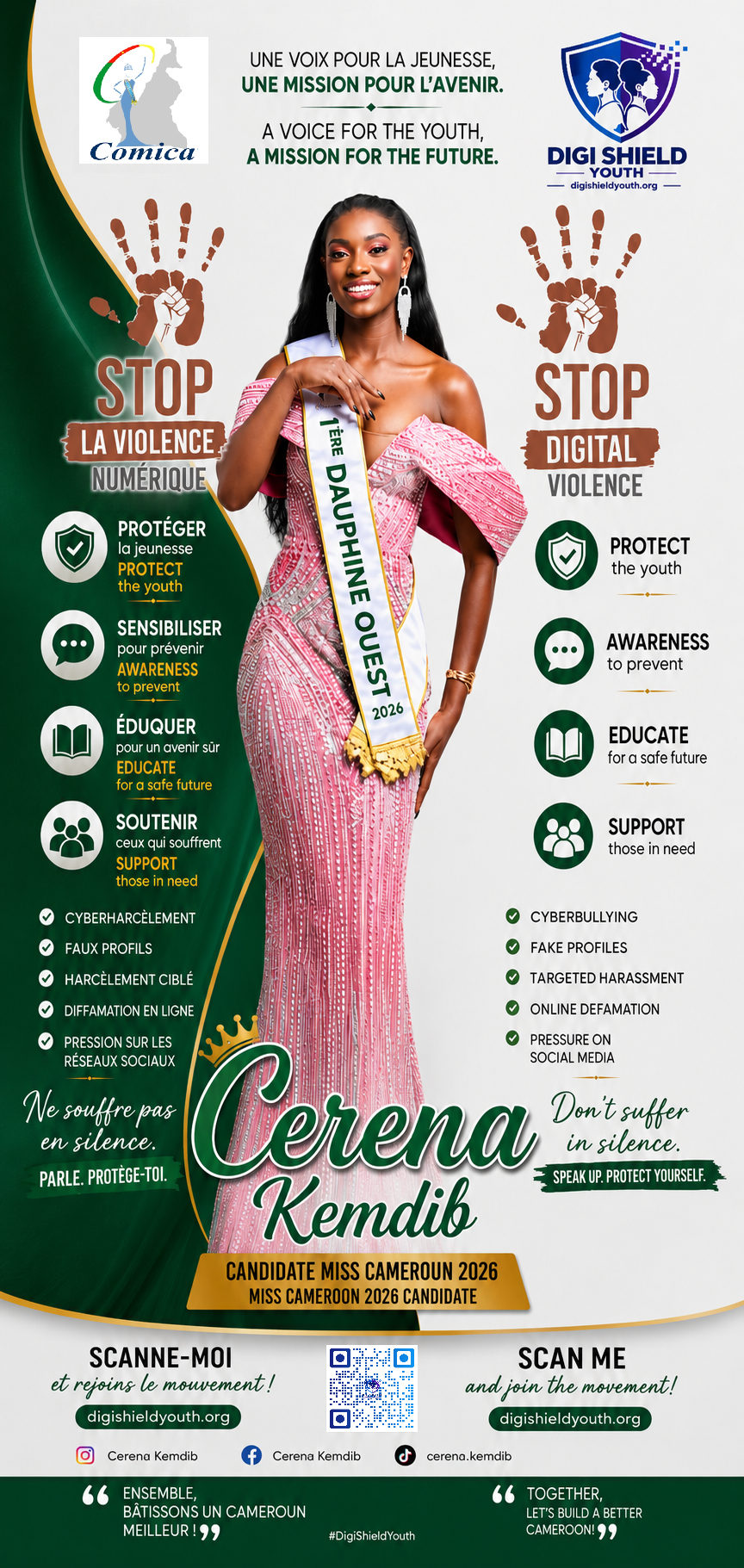 Campagne Digi Shield Youth avec Cerena Kemdib